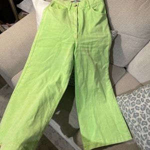 BDG High & Wide Jean — Green Denim